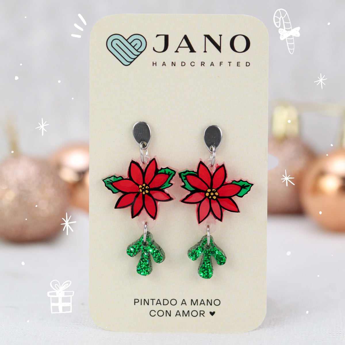 Aretes Largos | Nochebuena