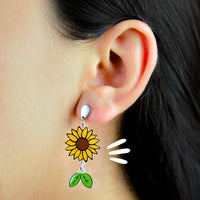 Aretes Largos | Girasoles