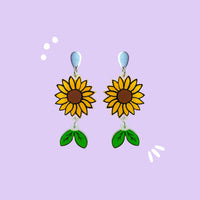 Aretes Largos | Girasoles