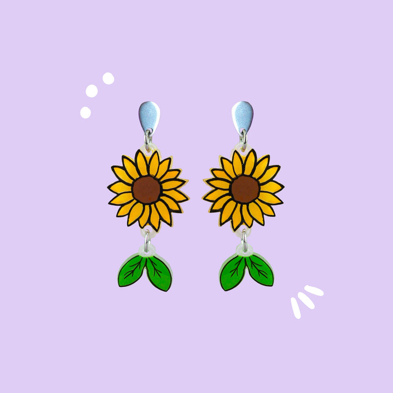 Aretes Largos | Girasoles