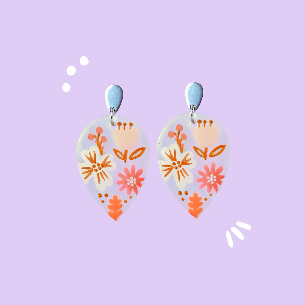 Aretes Largos | Jardín Rosa