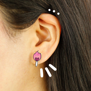 Aretes | Burning Love